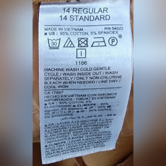 Old Navy Pixie Ankle Midrise Mid Rise Orange Mstard Yellow Pants Fall 14 - Picture 6 of 7